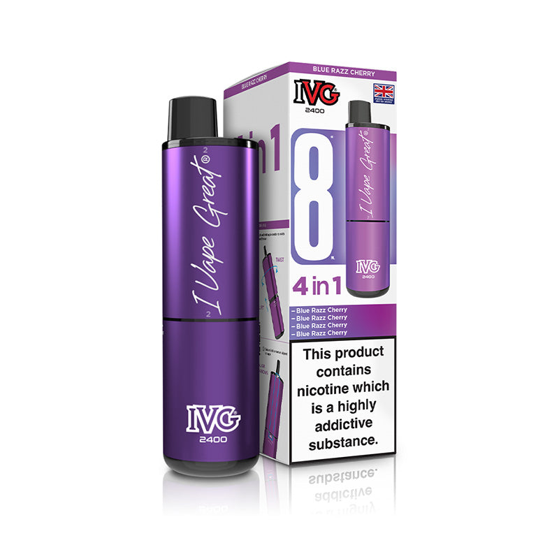 IVG 2400 4 In 1 Rechargeable Pod Kits (BLUE RAZZ CHERRY)