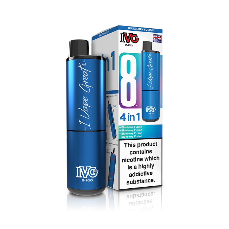 IVG 2400 4 In 1 Rechargeable Pod Kits (BLUEBERRY FUSION)