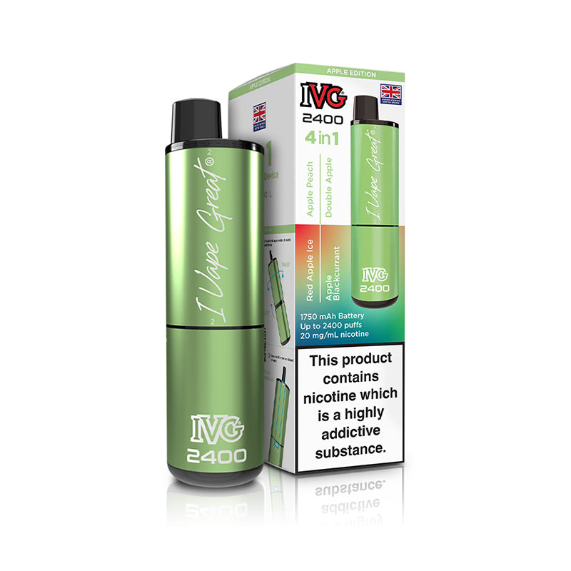 IVG 2400 4 In 1 Rechargeable Pod Kits (APPLE EDITION)