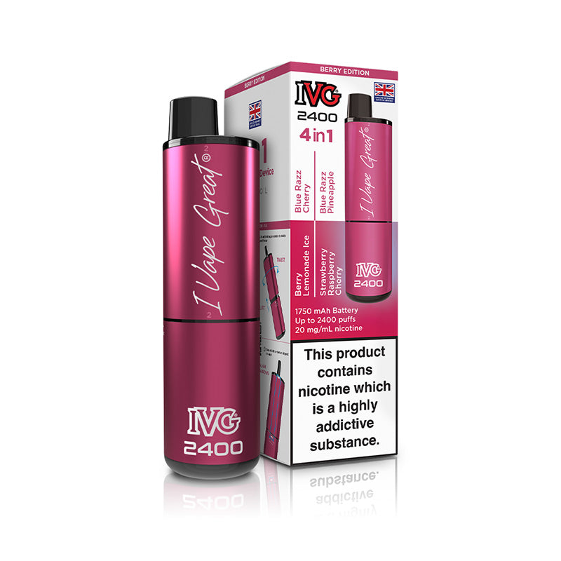 IVG 2400 4 In 1 Rechargeable Pod Kits (BERRY EDITION)