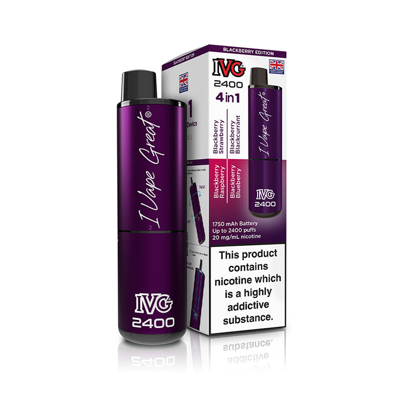 IVG 2400 4 In 1 Rechargeable Pod Kits (BLACKBERRY EDITION)