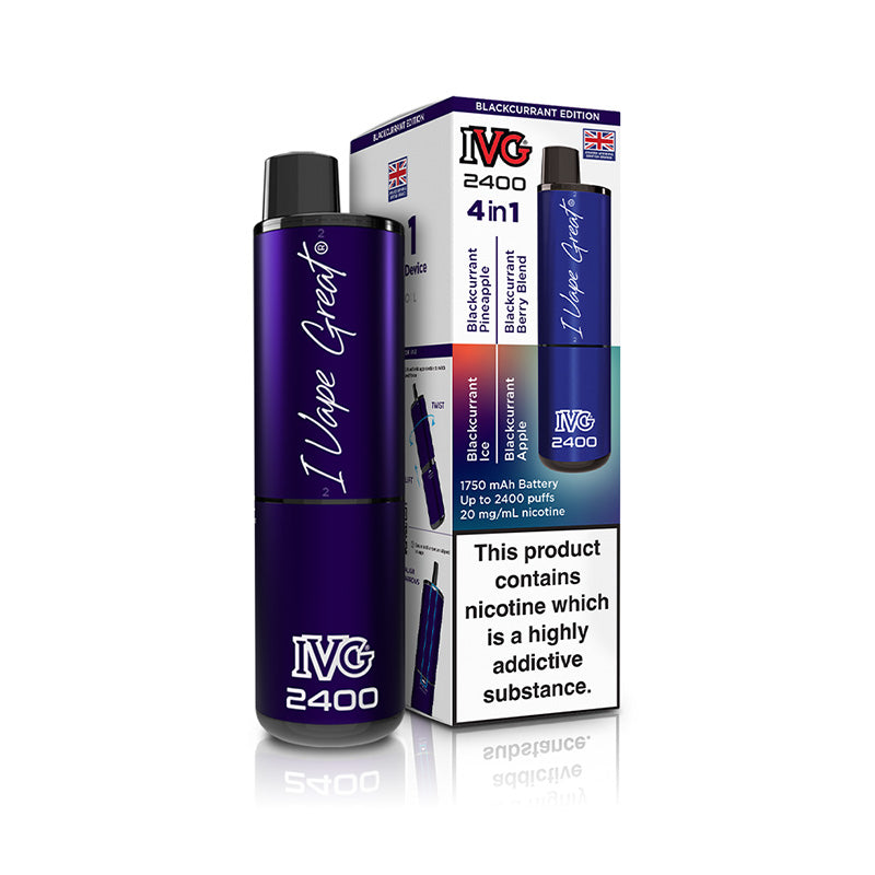 IVG 2400 4 In 1 Rechargeable Pod Kits (BLACKCURRANT EDITION)