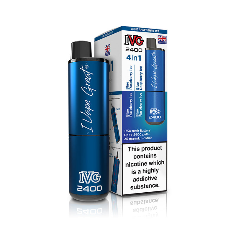 IVG 2400 4 In 1 Rechargeable Pod Kits (BLUE RASPBERRY ICE)