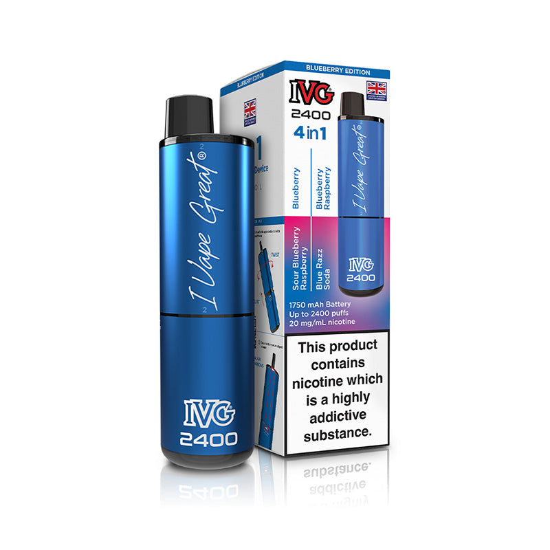 IVG 2400 4 In 1 Rechargeable Pod Kits (BLUEBERRY EDITION)