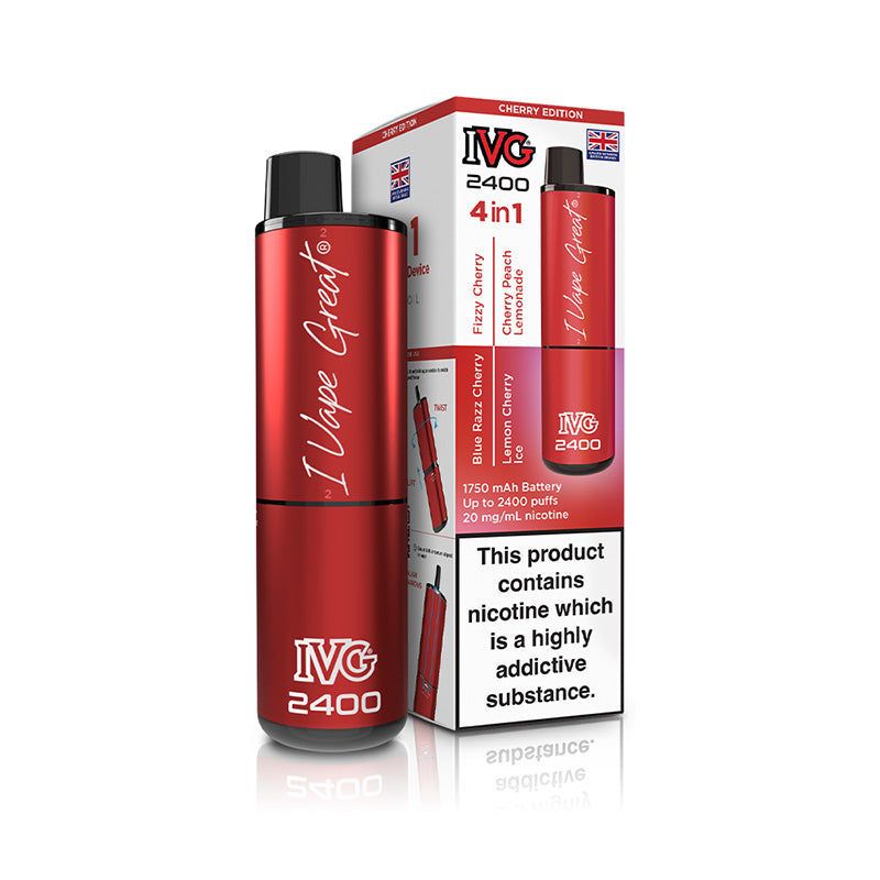 IVG 2400 4 In 1 Rechargeable Pod Kits (CHERRY EDITION)