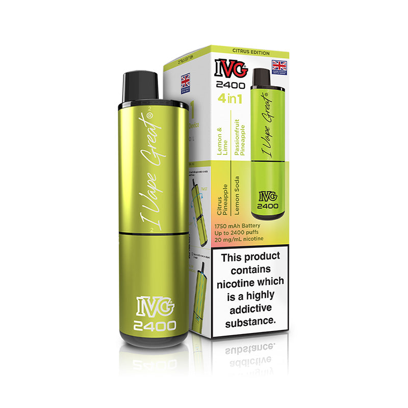 IVG 2400 4 In 1 Rechargeable Pod Kits (CITRUS EDITION)