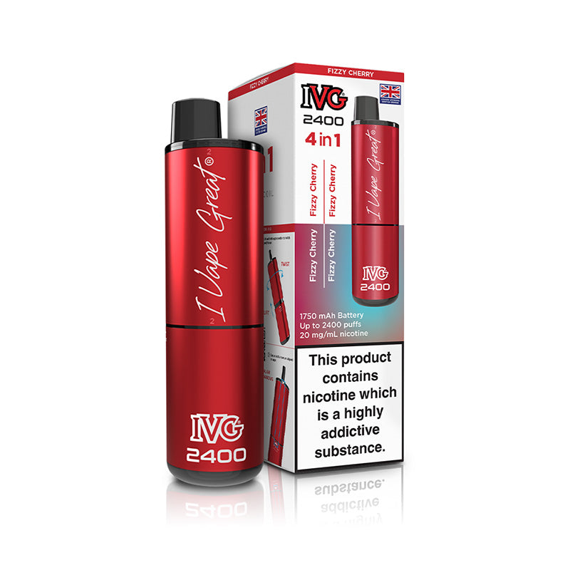 IVG 2400 4 In 1 Rechargeable Pod Kits (FIZZY CHERRY)