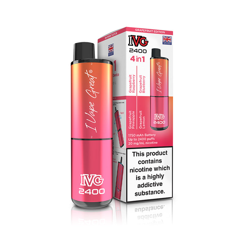 IVG 2400 4 In 1 Rechargeable Pod Kits (GRAPEFRUIT EDITION)