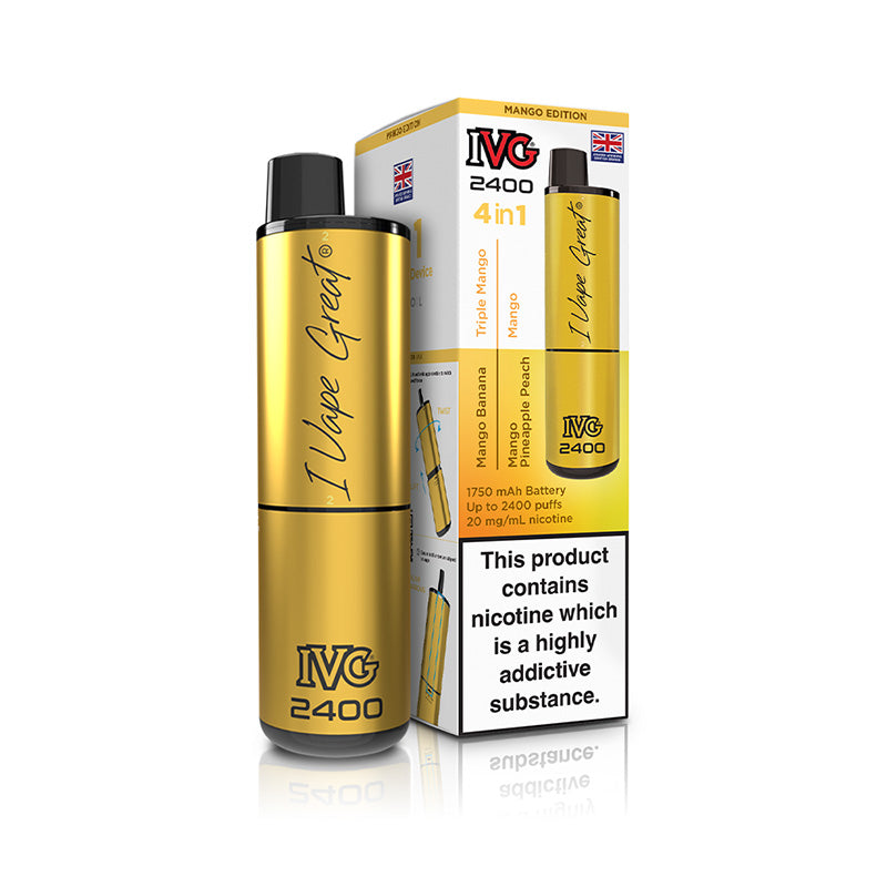 IVG 2400 4 In 1 Rechargeable Pod Kits (MANGO EDITION)