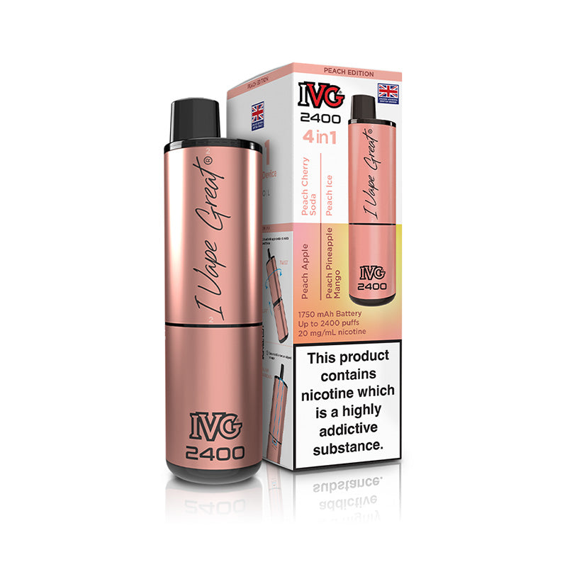 IVG 2400 4 In 1 Rechargeable Pod Kits (PEACH EDITION)