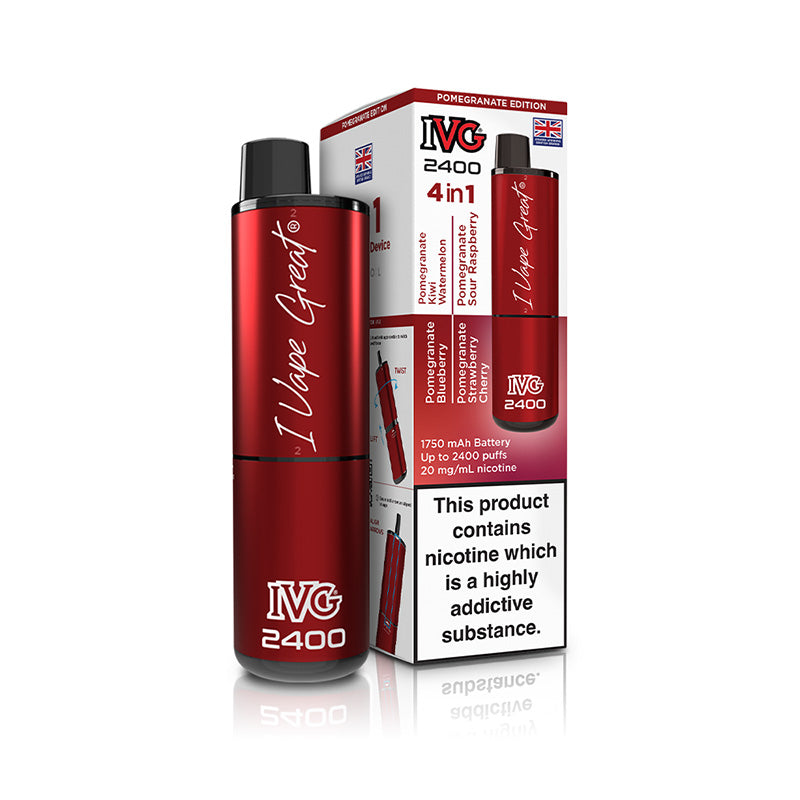 IVG 2400 4 In 1 Rechargeable Pod Kits (POMEGRANATE EDITION)