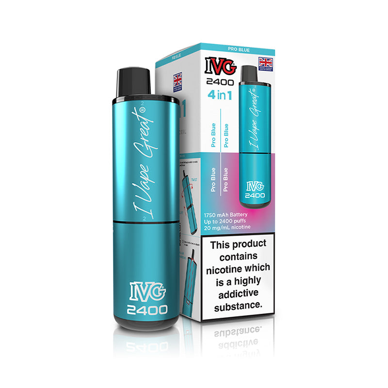 IVG 2400 4 In 1 Rechargeable Pod Kits (PRO BLUE)