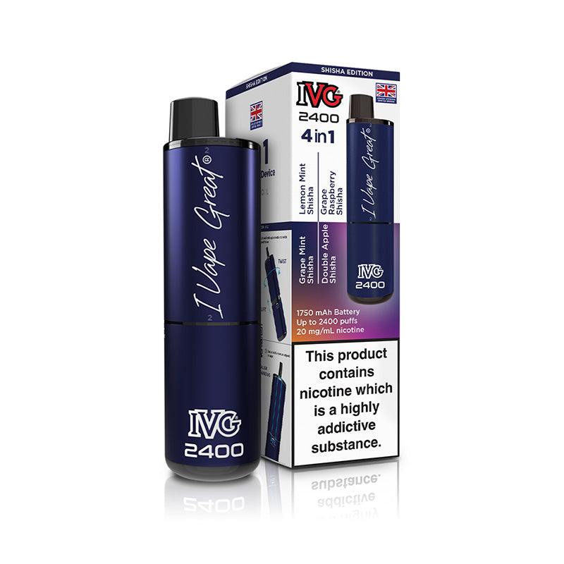 IVG 2400 4 In 1 Rechargeable Pod Kits (SHISHA EDITION)
