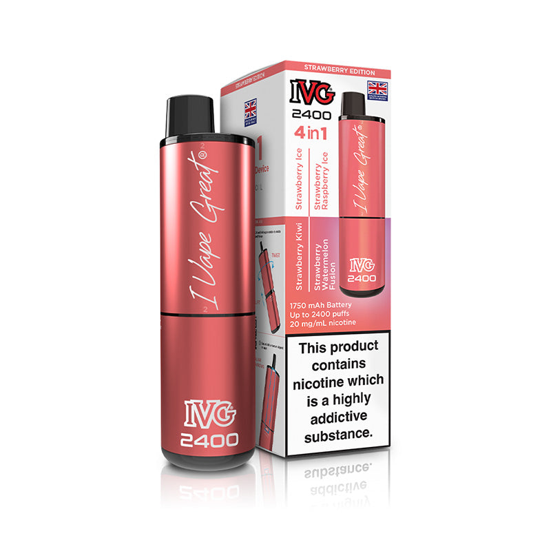 IVG 2400 4 In 1 Rechargeable Pod Kits (STRAWBERRY EDITION)