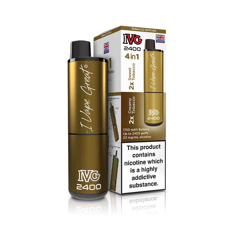 IVG 2400 4 In 1 Rechargeable Pod Kits (TOBACCO EDITION)