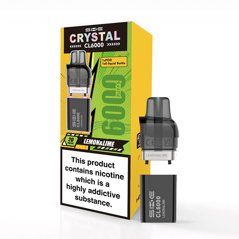 SKE Crystal CL6000 Prefilled Pods (LEMON LIME)