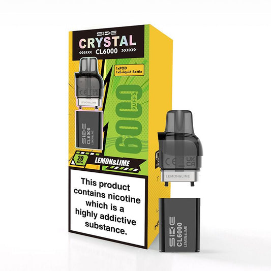 SKE Crystal CL6000 Prefilled Pods (LEMON LIME)