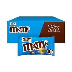 M&M'S Milk Chocolate Crispy Bag 36g Std × 24 × 1