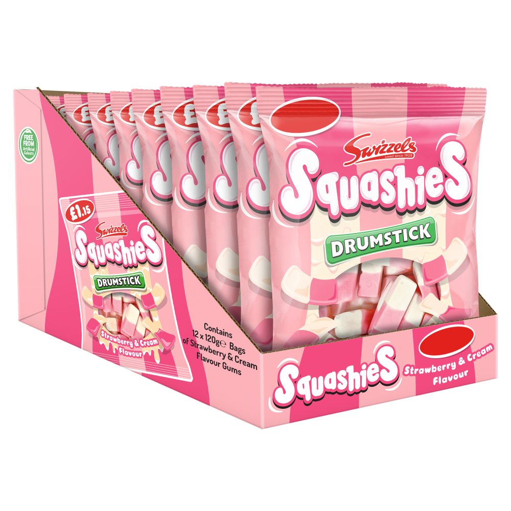 Swizzels Squashies Drumstick Strawberry & Cream Flavour 120g