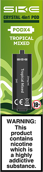 SKE Crystal 4-in-1 2400 Pre-filled Flavour Pods (TROPICAL MIXED)