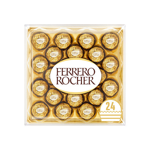 Ferrero Rocher Milk Chocolate Hazelnut Pralines Gift Box of Chocolates 24 Pieces 300g T24 × 6