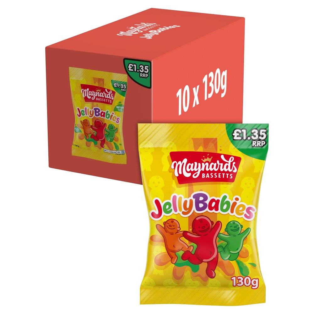 Maynards Bassetts Jelly Babies Sweets Bag 130g