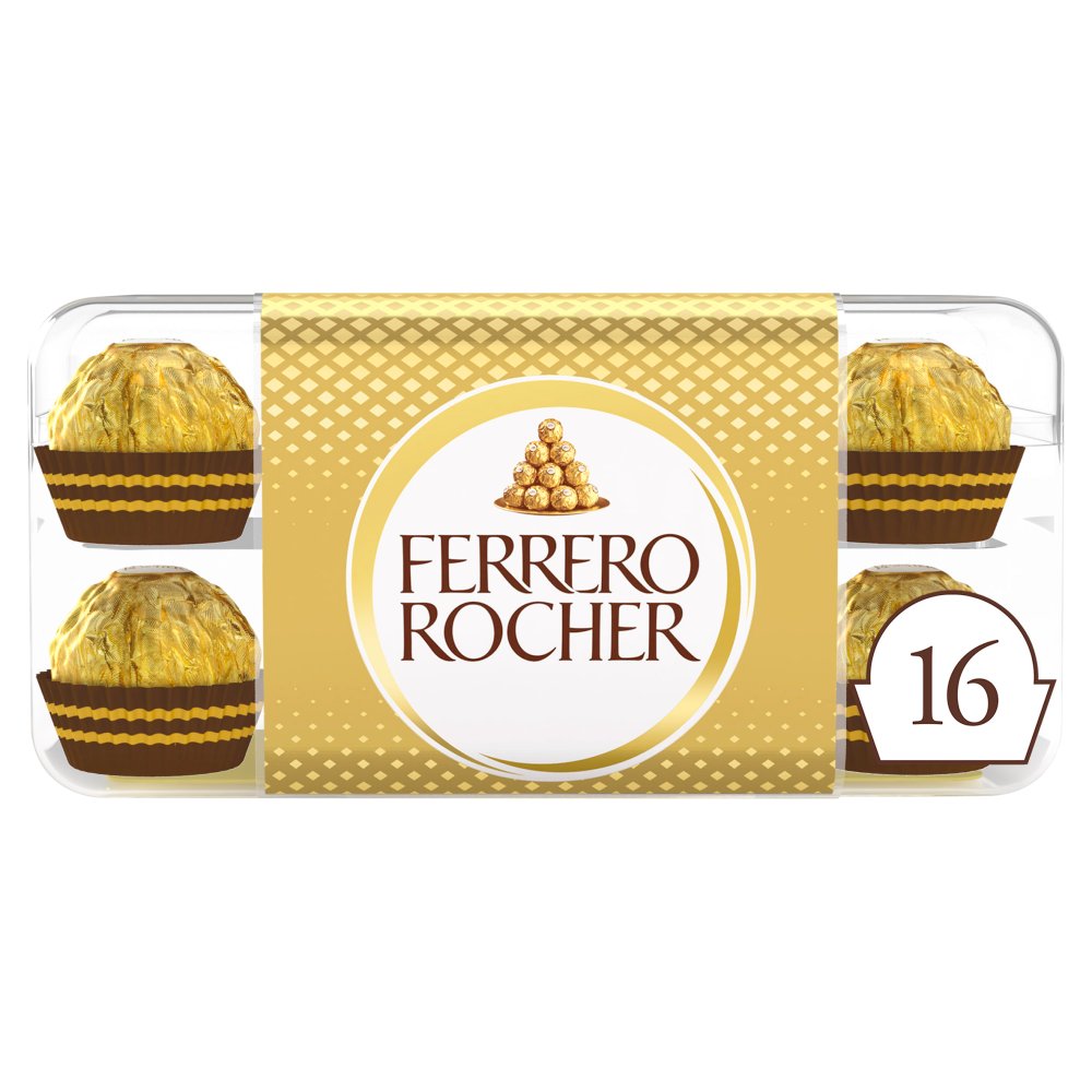 Ferrero Rocher Milk Chocolate Hazelnut Pralines Gift Box of Chocolates 16 Pieces 200g 200g × 5