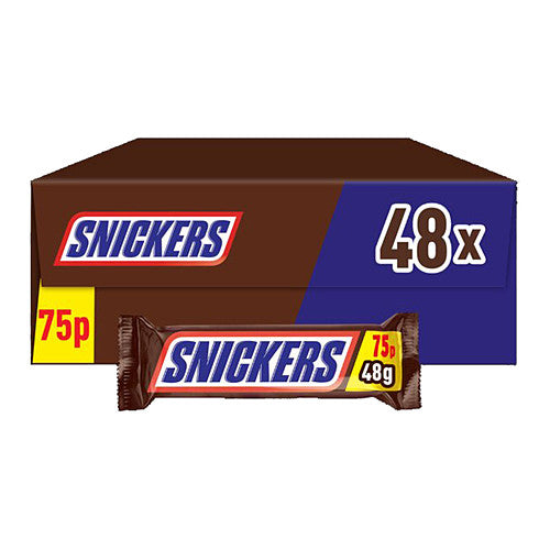 Snickers Milk Chocolate Bar 48g PMP £0.75 48g × 48 × 1