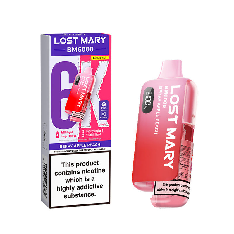 Lost Mary BM6000 Refillable Kit (BERRY APPLE PEACH)