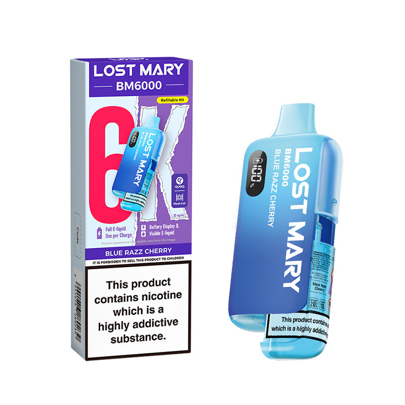 Lost Mary BM6000 Refillable Kit (BLUE RAZZ CHERRY)