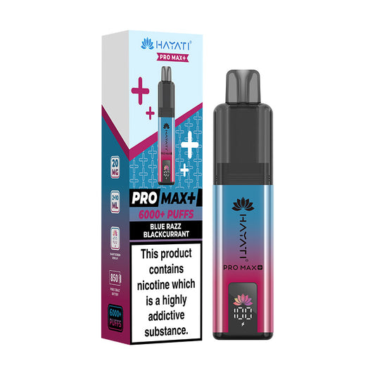 Hayati Pro Max+ 6K Prefilled Pod Kit Blue Razz Blackcurrant