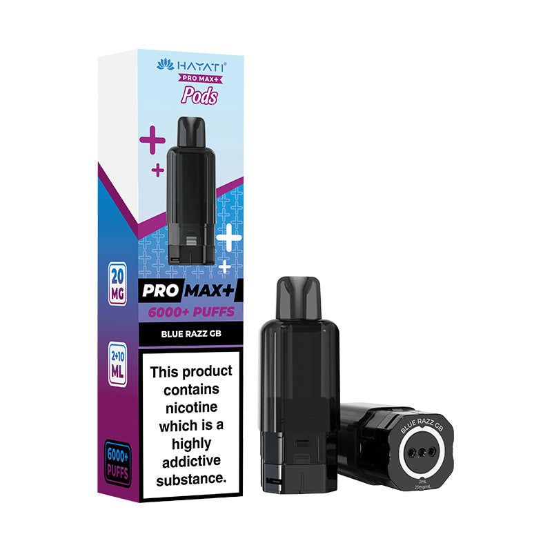 Hayati Pro Max+ 6K Prefilled Replacement Pods Blue Razz GB