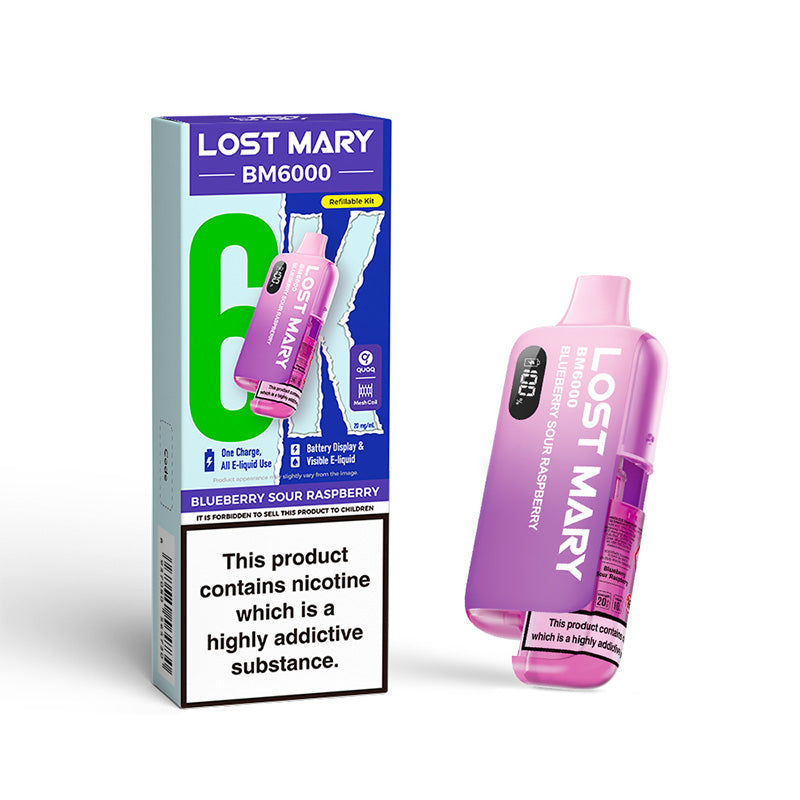 Lost Mary BM6000 Refillable Kit (BLUEBERRY SOUR RASPBERRY)