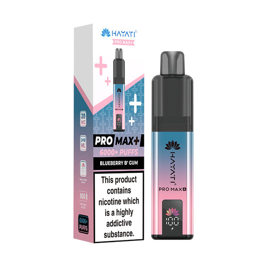 Hayati Pro Max+ 6K Prefilled Pod Kit Blueberry Bubblegum