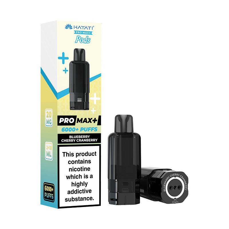 Hayati Pro Max+ 6K Prefilled Replacement Pods Blueberry Cherry Cranberry