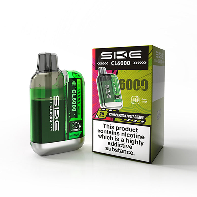 SKE Crystal CL6000 Legal Big Puff Device (KIWI PASSIONFRUIT GUAVA)
