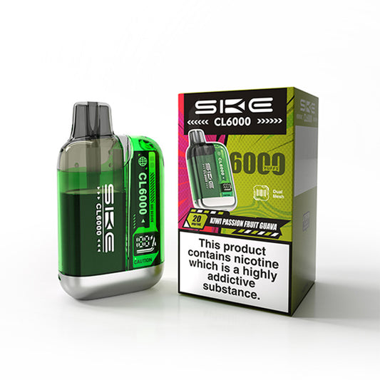 SKE Crystal CL6000 Legal Big Puff Device (KIWI PASSIONFRUIT GUAVA)