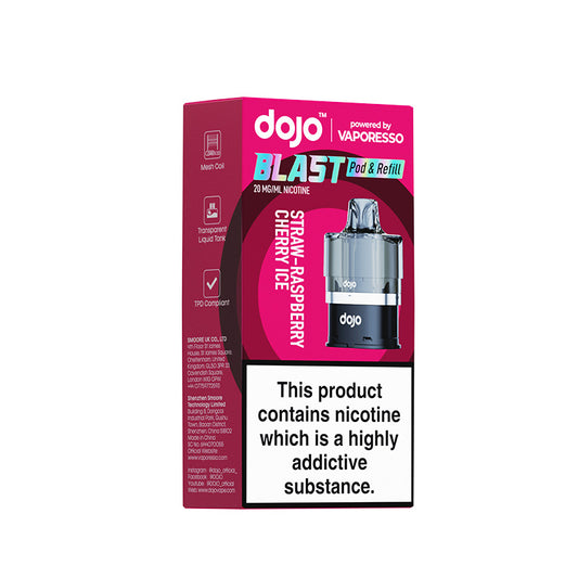 Dojo Blast 6000 20mg Prefilled Pod (STRAW-RASPBERRY-CHERRY ICE)