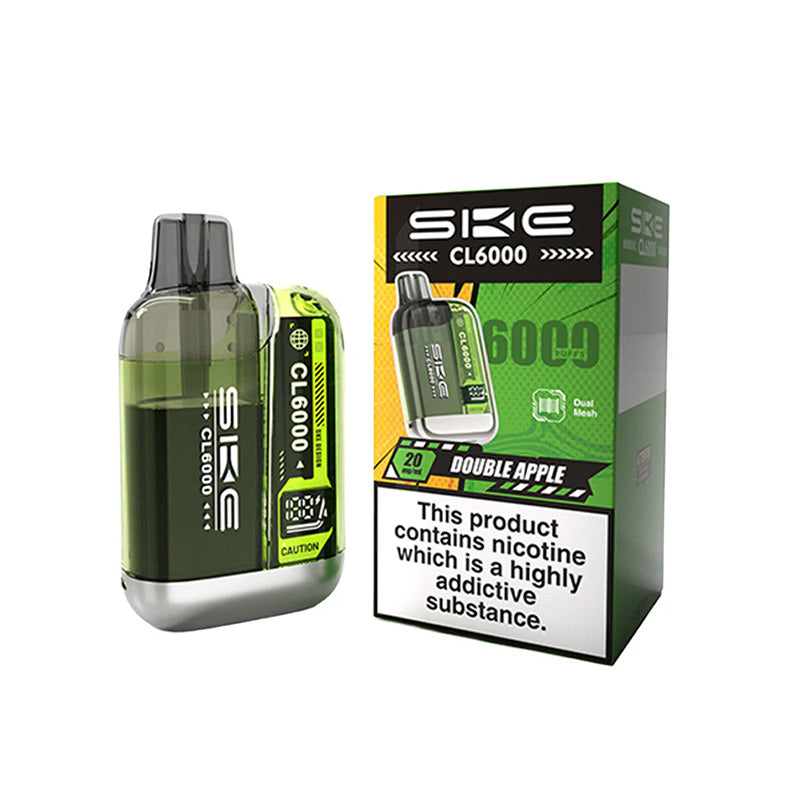 SKE Crystal CL6000 Legal Big Puff Device (DOUBLE APPLE)