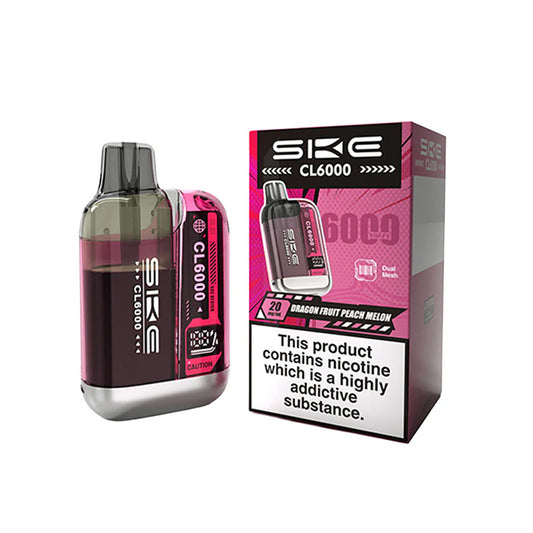 SKE Crystal CL6000 Legal Big Puff Device (DRAGON FRUIT PEACH MELON)