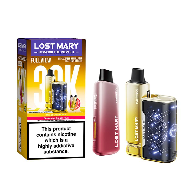 Lost Mary Nera 30K Fullview 20mg Big Puff Device (DRAGON FRUIT EDITION)