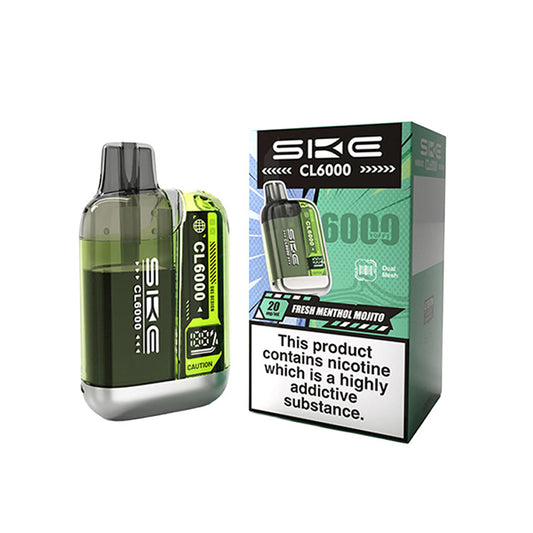 SKE Crystal CL6000 Legal Big Puff Device (FRESH MENTHOL MOJITO)