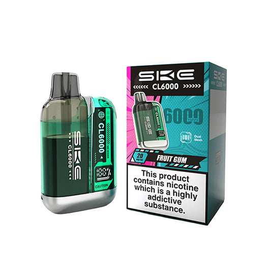SKE Crystal CL6000 Legal Big Puff Device (FRUIT GUM)