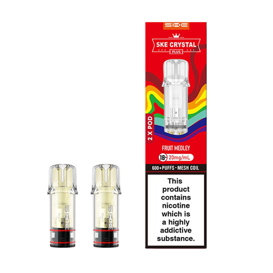 SKE Crystal Plus Prefilled Pods 2 Pack (FRUIT MEDLEY)