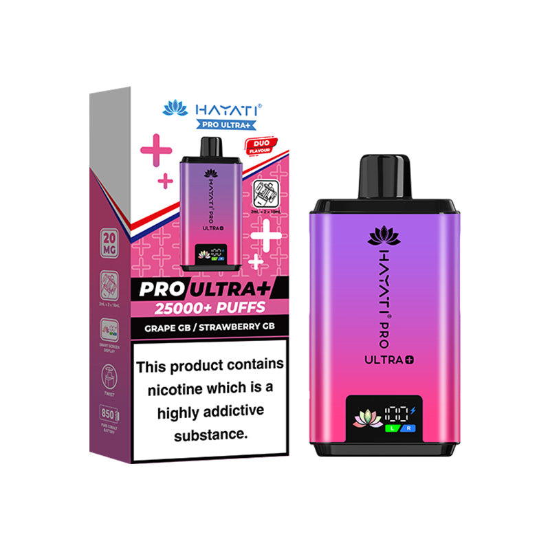 Hayati Pro Ultra+ 25K Prefilled Pod Kit Grape GB Strawberry