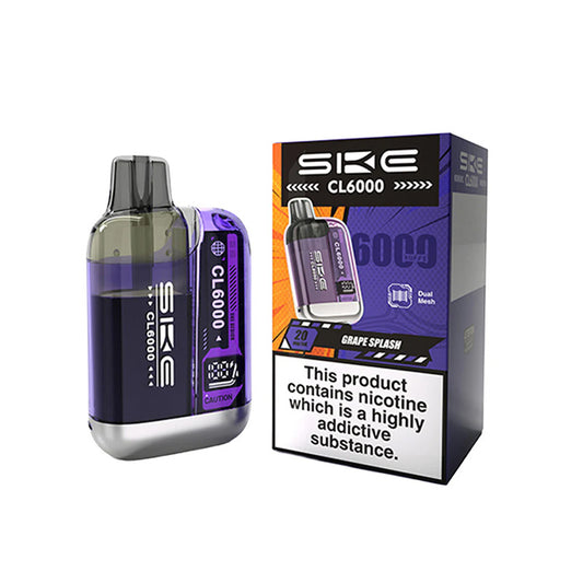 SKE Crystal CL6000 Legal Big Puff Device (GRAPE SPLASH)