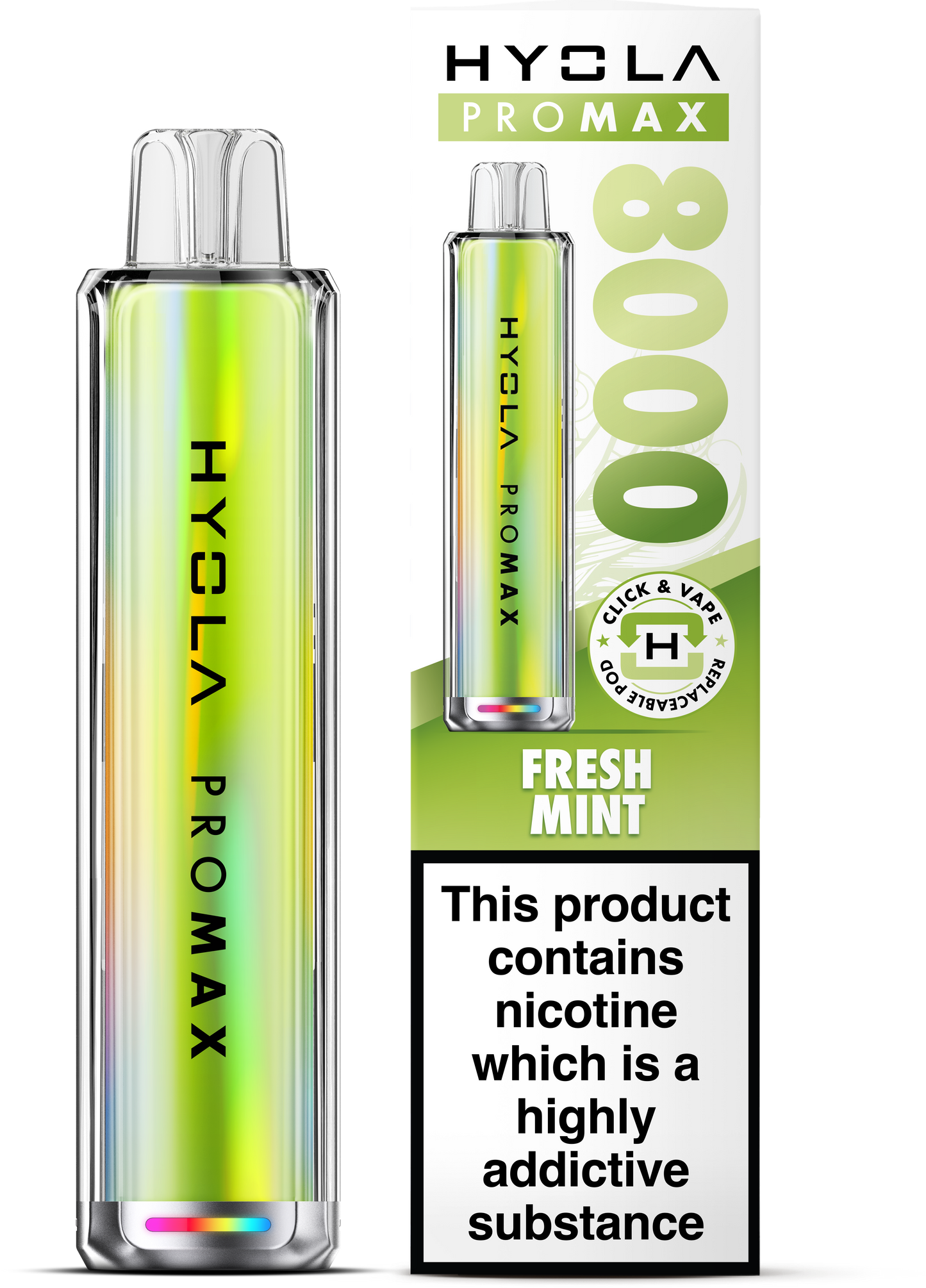 Hyola Pro Max 8000 Prefilled Pod Kit (Fresh Mint)