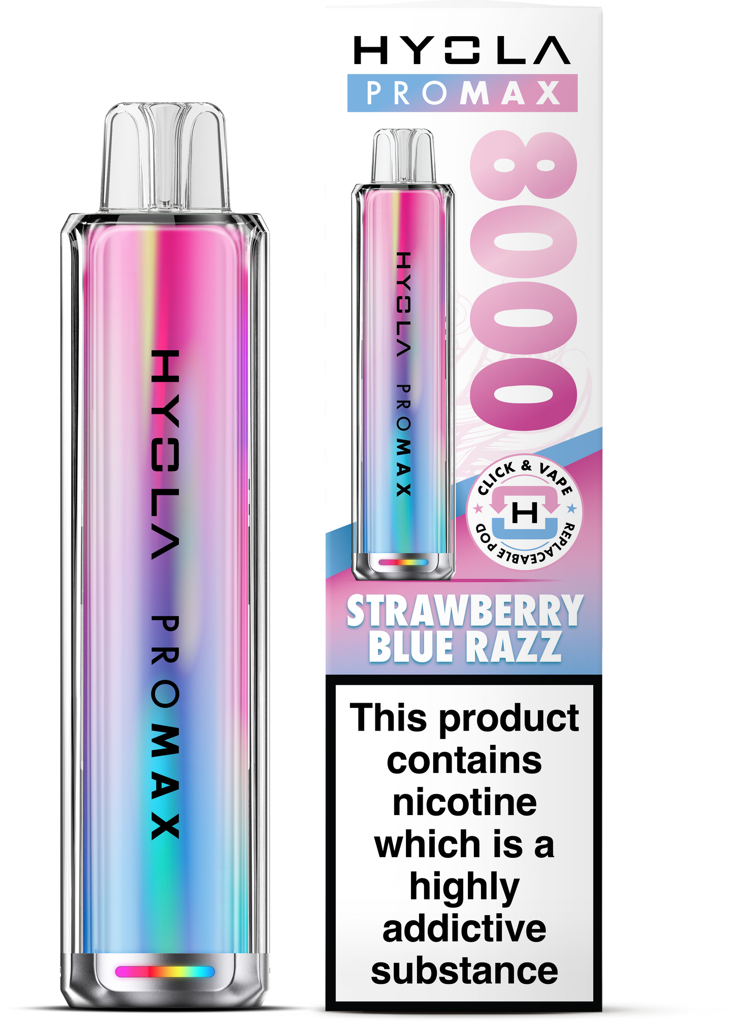 Hyola Pro Max 8000 Prefilled Pod Kit (Strawberry Blue Razz)