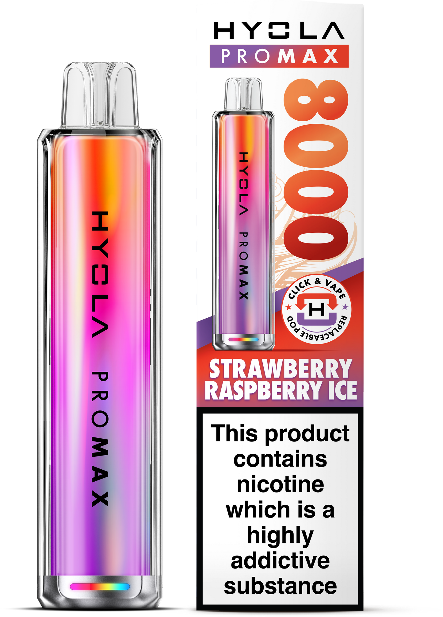 Hyola Pro Max 8000 Prefilled Pod Kit (Strawberry Raspberry Ice)