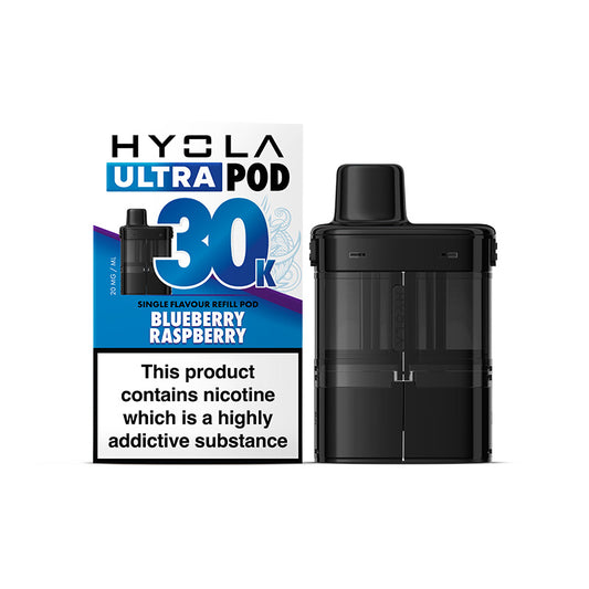 Hyola Ultra 30K Prefilled Pods Blueberry Raspberry